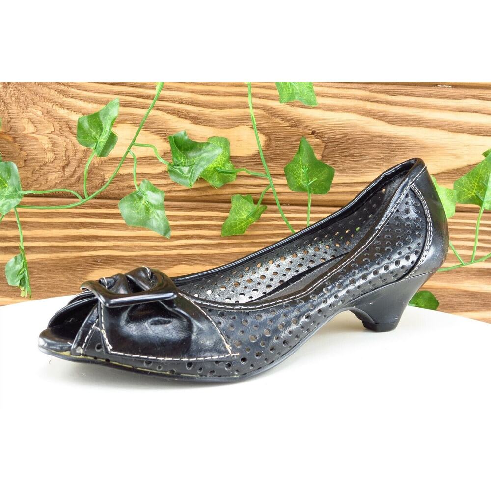 Naturalizer Women Sz 6 M Black Pump Synthetic Shoes 861p76